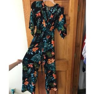 Tropical print jumpsuit